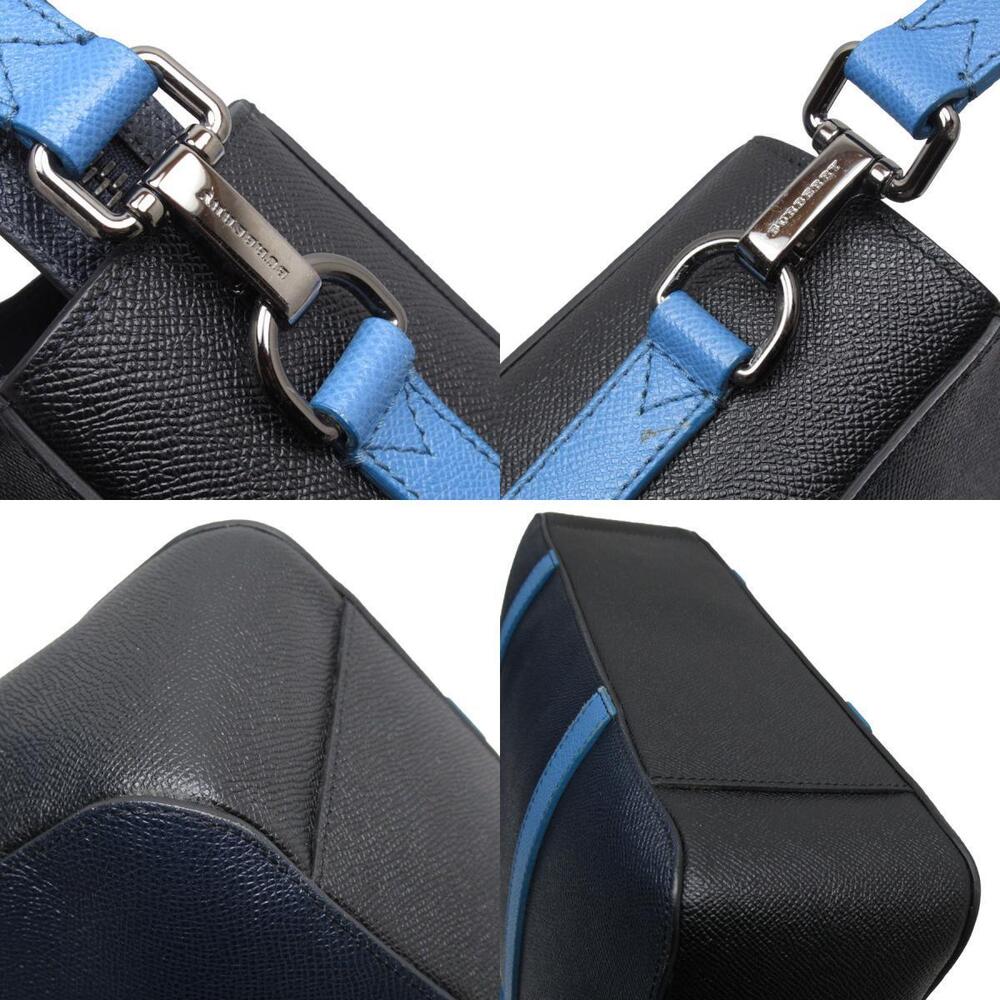 Burberry handbag leather bag Navy shoulder Blue - Picture 4 of 4